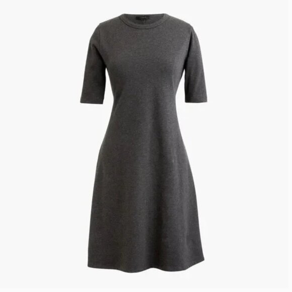 J. Crew gray short sleeve knit dress M - Picture 3 of 12